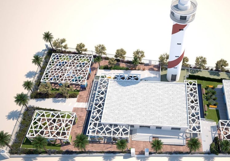 Infografía de cómo será el nuevo recinto del Faro de Marbella.