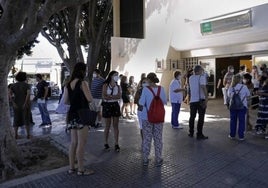 Protesta en un centro de salud.