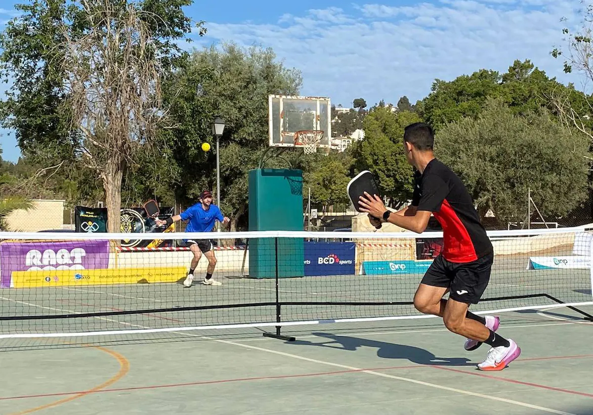 Uno de los partidos durante el Open de Málaga.