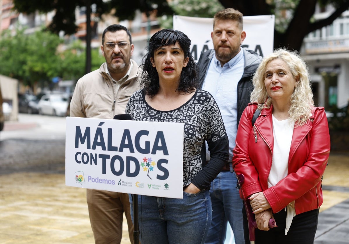 Toni Morillas, este lunes, con Nico Sguiglia, Remedios Ramos y Guzmán Ahumada.