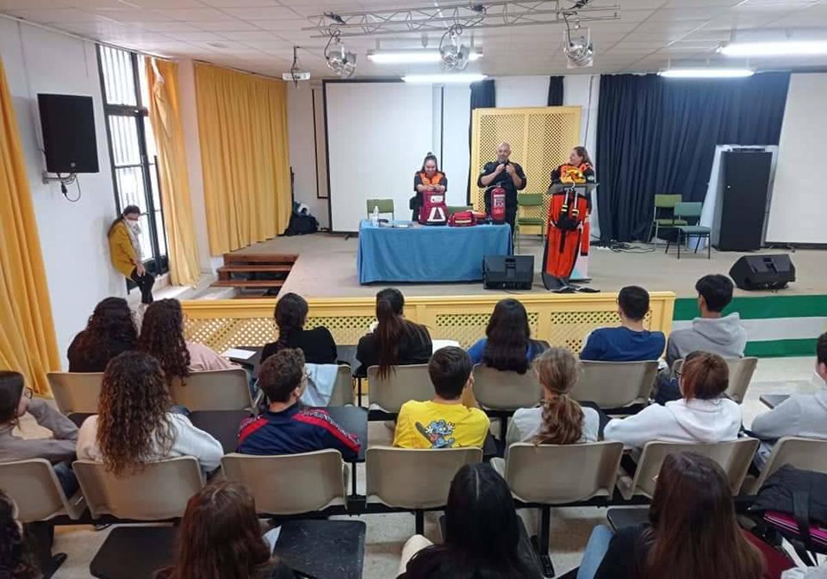 Un momento de la charla.