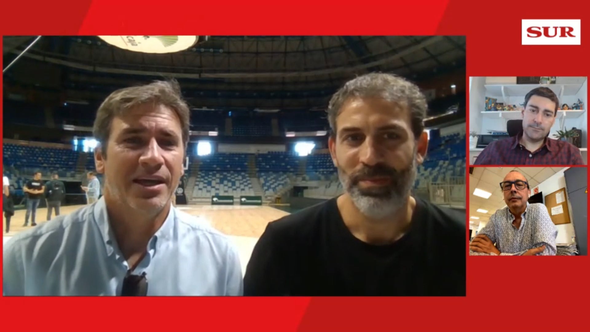 La tertulia de la redacción de SUR, desde el entrenamiento del Unicaja