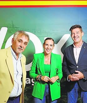 Imagen secundaria 2 - Arriba, Toni Morillas, junto a Nico Sguiglia y Paqui Macías. Abajo, Losada posa con sus candidatos. A la derecha, Manso, Rueda y Alcázar. . 