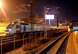 Tren de Ouigo, el pasado fin de semana en Los Prados, en Málaga capital.