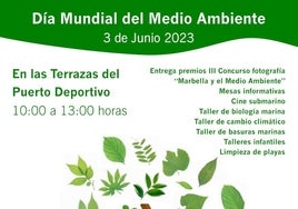 Cartel del Día Mundial de Medio Ambiente en Marbella.