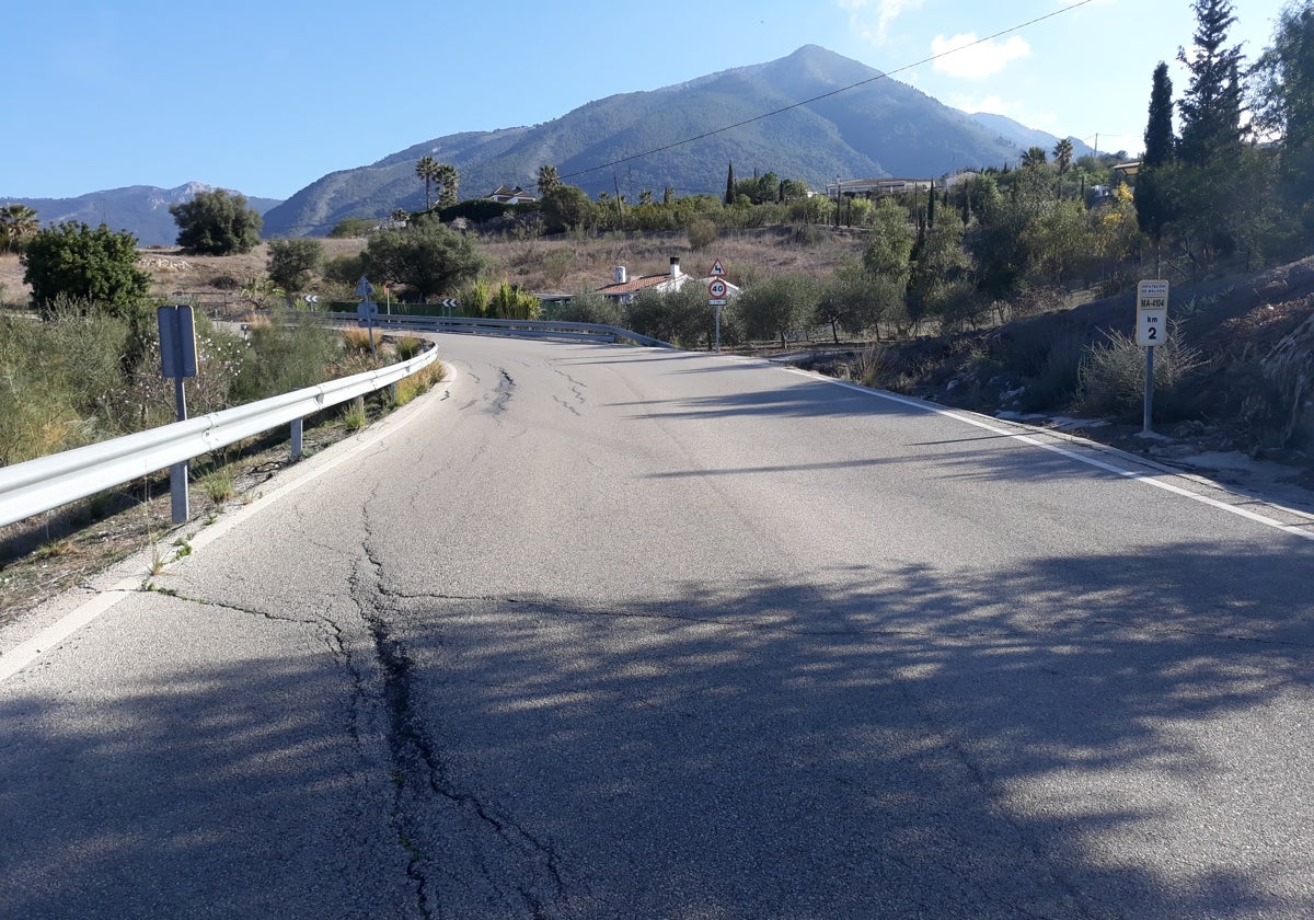 Imagen de una de las carreteras en las que se intervendrá por la Diputación.