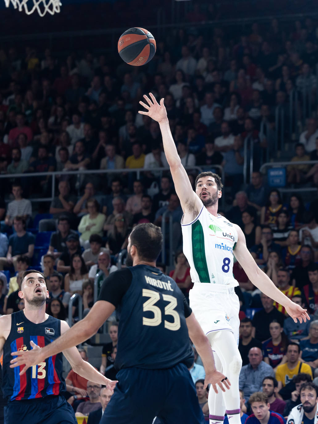 El primer encuentro de semifinales entre Barça y Unicaja, en imágenes