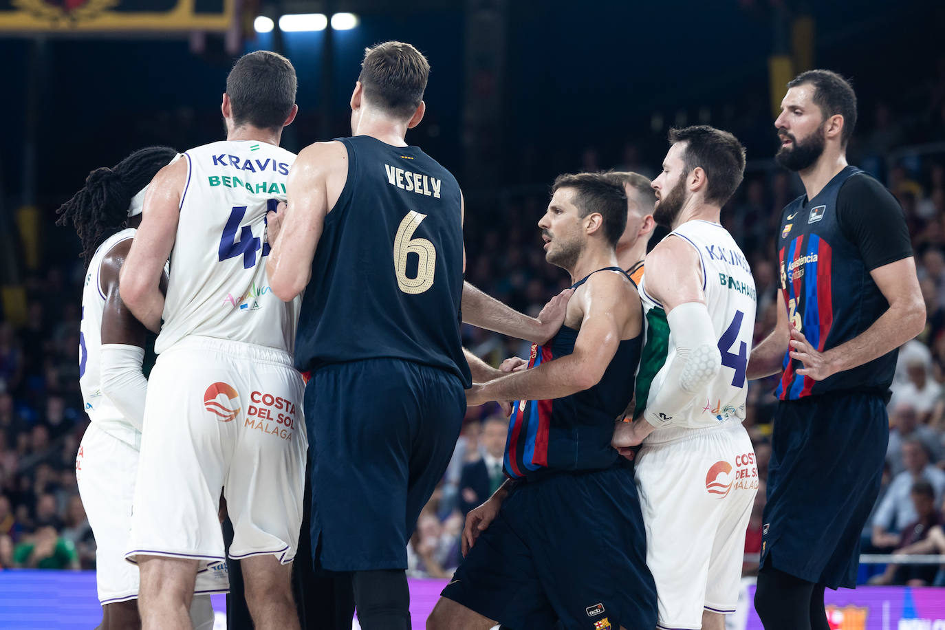 El primer encuentro de semifinales entre Barça y Unicaja, en imágenes