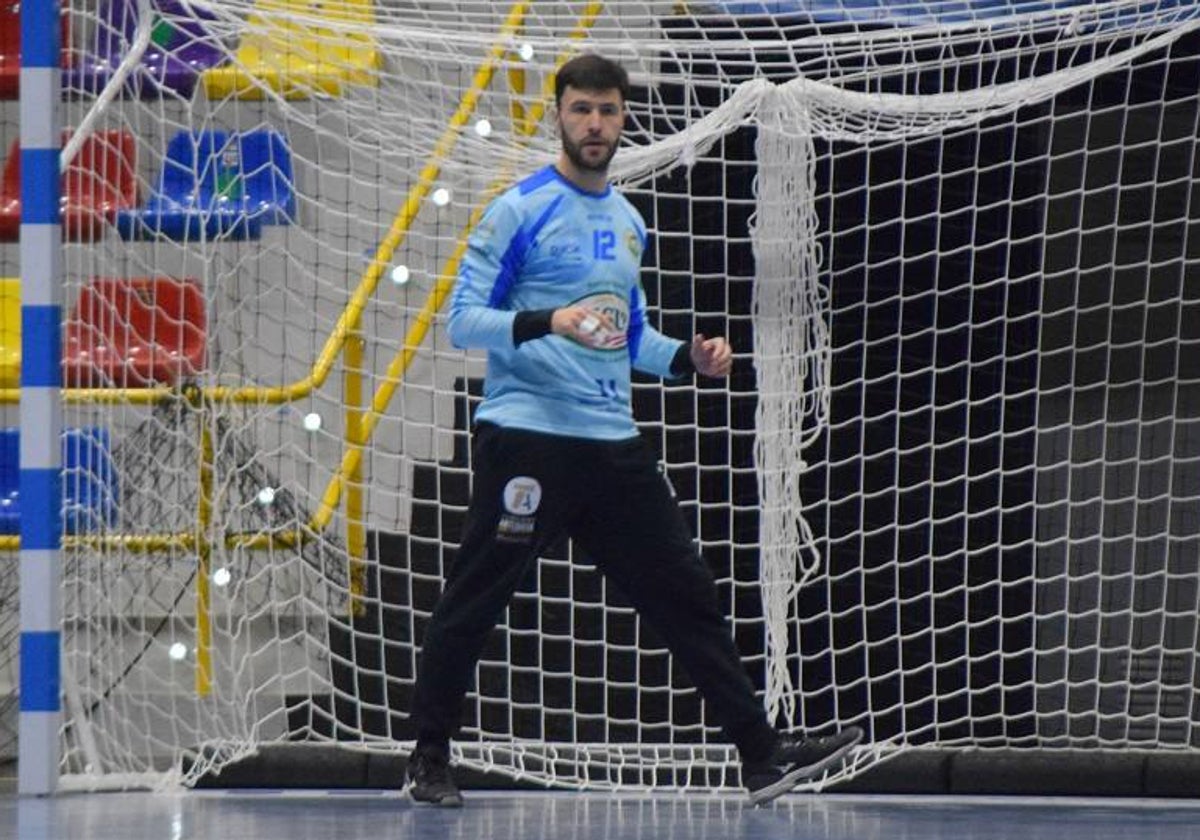 El guardameta Fran Alarcón, durante un partido con el Alsur Antequera.