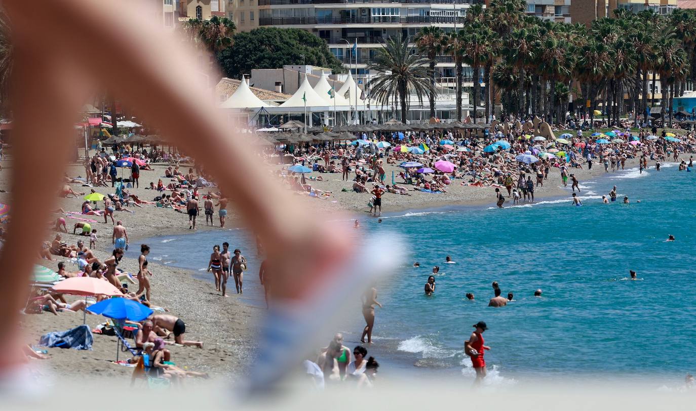 Málaga vive este sábado su primer gran día de verano anticipado