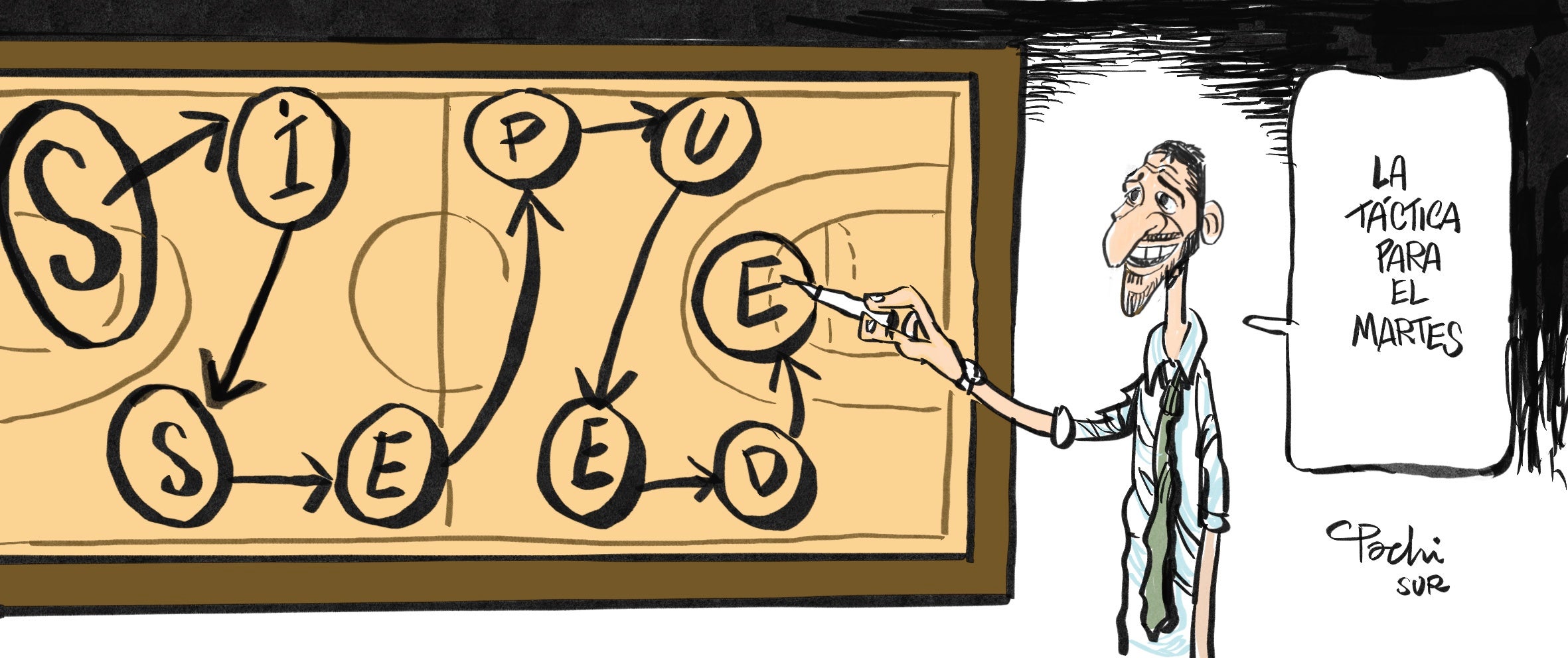 Las viñetas de Pachi sobre el Málaga y el Unicaja