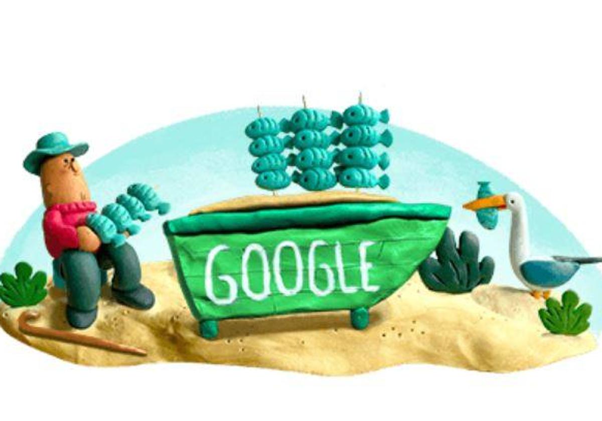 El guiño y homenaje de Google al espeto malagueño, «el sabor del verano»