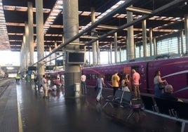 Imagen tomada por un afectado malagueño de los retrasos de ayer en Atocha.