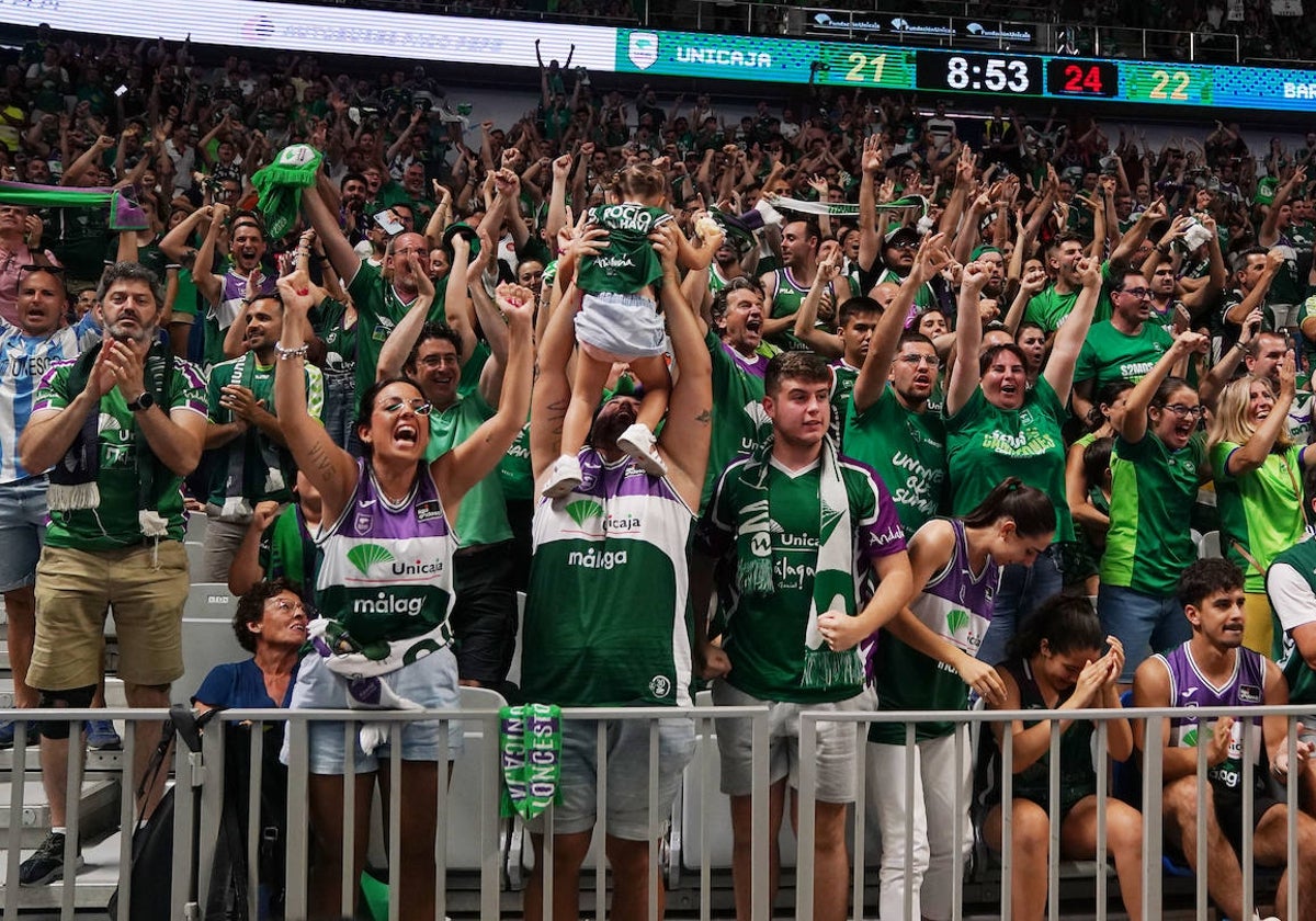 Aficionados del Unicaja, en el último partido de la temporada 2022-23.