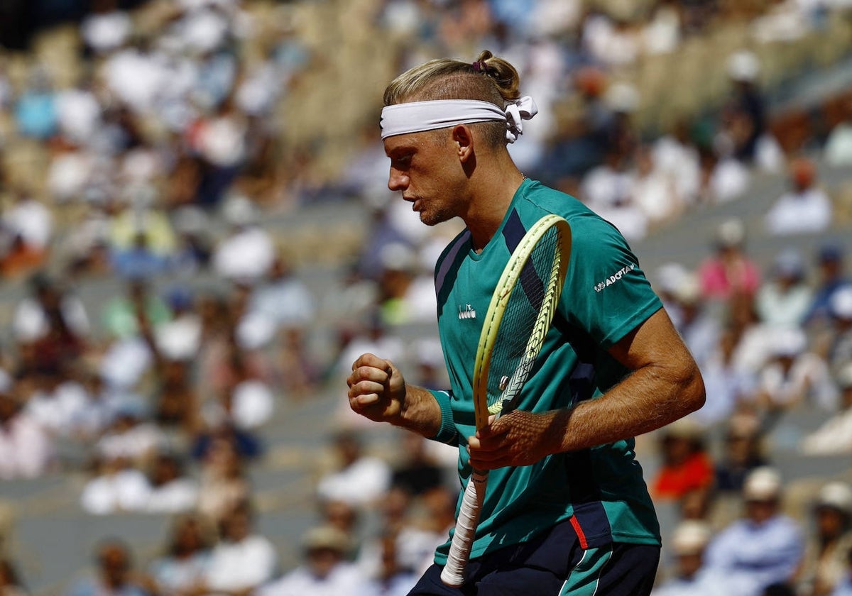 Alejandro Davidovich, en su último torneo, en Roland Garros.