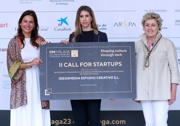 Soledad Gómez, de, Ideos Media Estudio Creativo, recibió el premio 'Startups' a la mejor solución para museos.