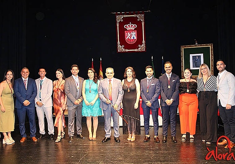 Los 13 concejales de la nueva Corporación Municipal en el pleno de constitución del Ayuntamiento.