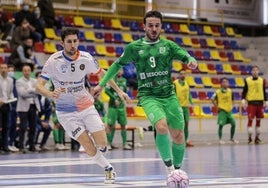 Dani Ramos, durante un partido ante Ribera Navarra.