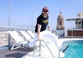 Santiago Segura, en la terraza del hotel AC Málaga Palacio.