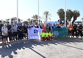 Presentación de las banderas en Marbella.