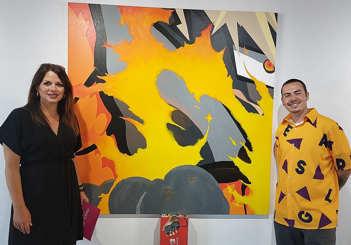 Acto de presentación de la exposición en La Cala del Moral.