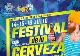 El cartel anunciador del Festival de la Cerveza de Coín.