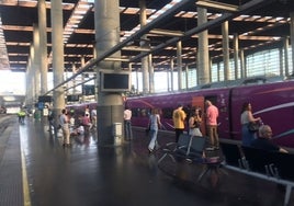 Tren Avlo con destino a Málaga afectado por una avería, días atrás.