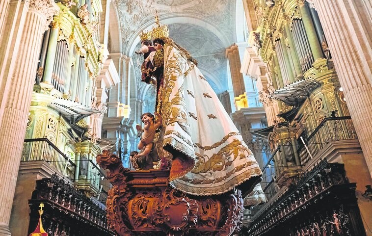 La Virgen del Carmen, en la Catedral de Málaga.
