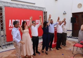 Félix Bolaños, junto Isabel Pérez y María Nieves Rodríguez, candidatas al Congreso por Málaga.