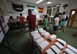 Vista de un colegio electoral de Málaga.