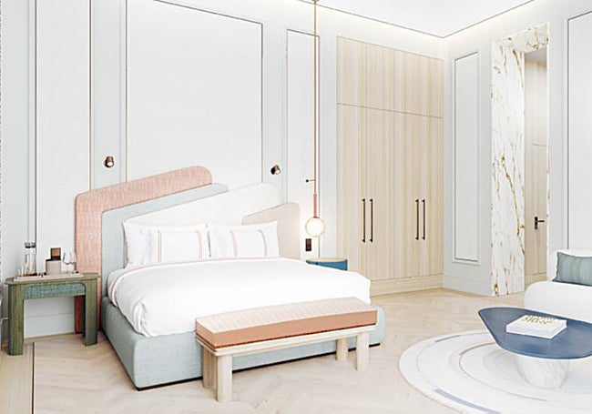 Imagen virtual de una de las habitaciones.