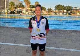 Paloma de Bordóns da una nueva medalla al Inacua en el Nacional de natación de Málaga