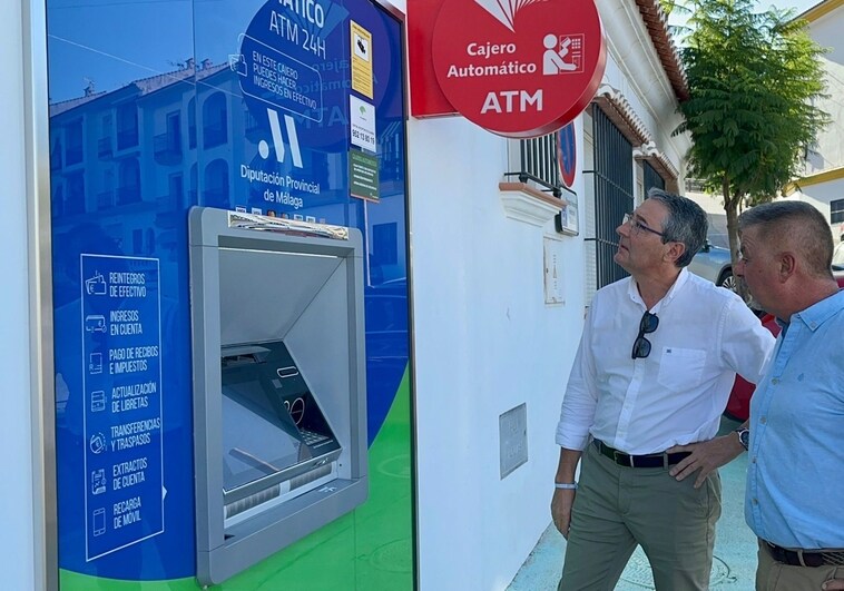 La Diputación destina 132.000 a instalar cajeros en nueve pueblos de Málaga sin oficina bancaria