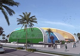 Diseño del nuevo pabellón polideportivo de San Pedro.
