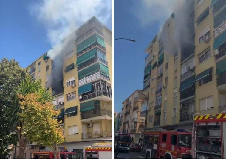 Imágenes del incendio registrado este sábado
