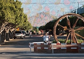 Una imagen del Real Cortijo de Torres, a tres días de que comience la Feria de Málaga.