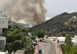 El incendio declarado este jueves al mediodía.