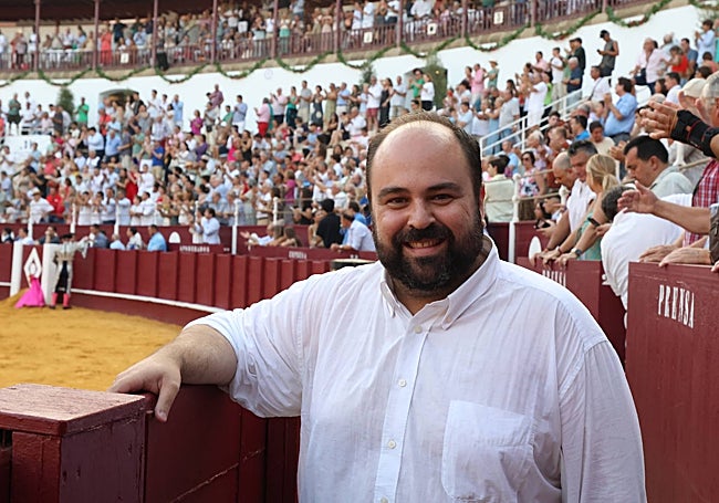 Borja Ortiz, ayer, en el callejón de La Malagueta, durante el primer festejo de la feria taurina.