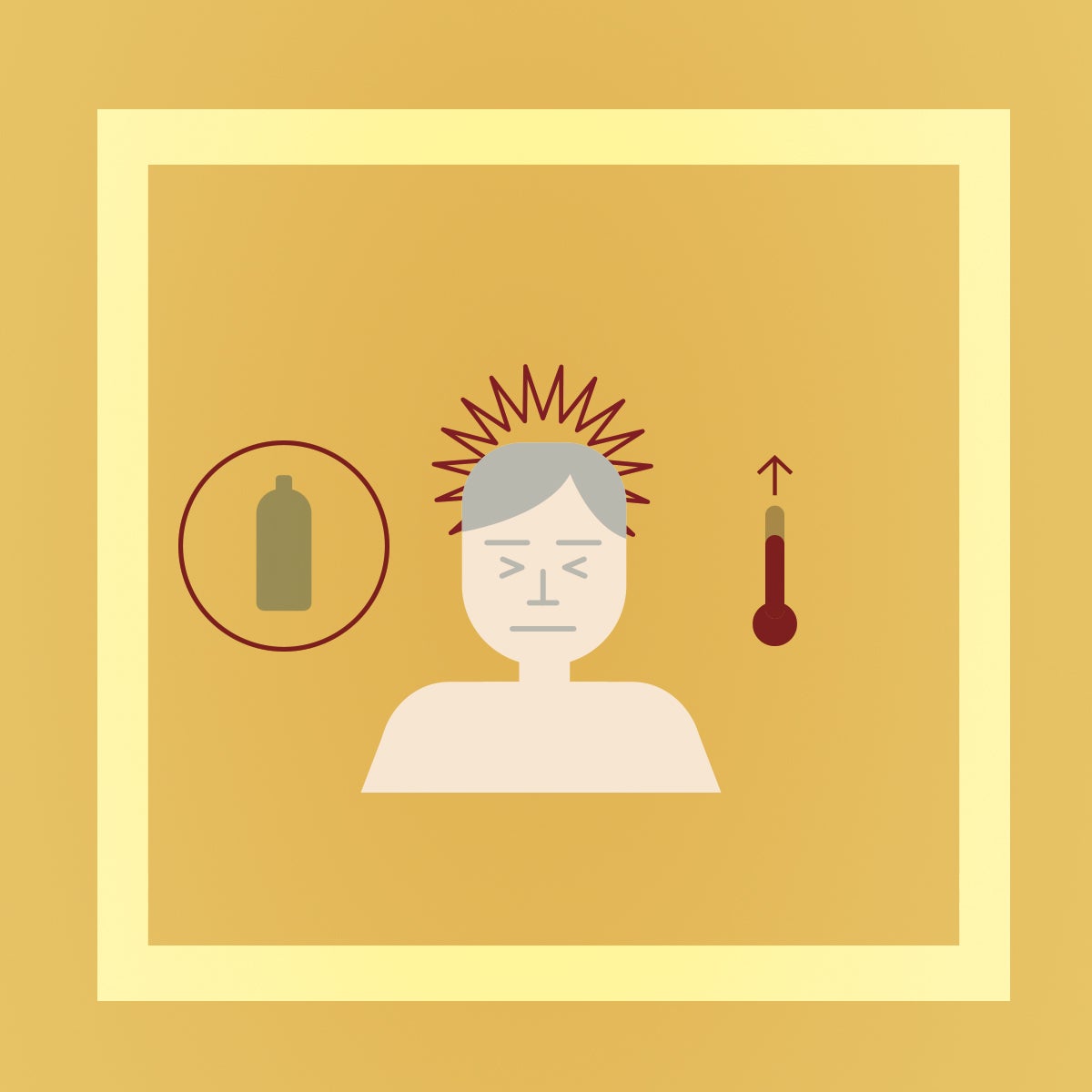 Los síntomas de un golpe de calor