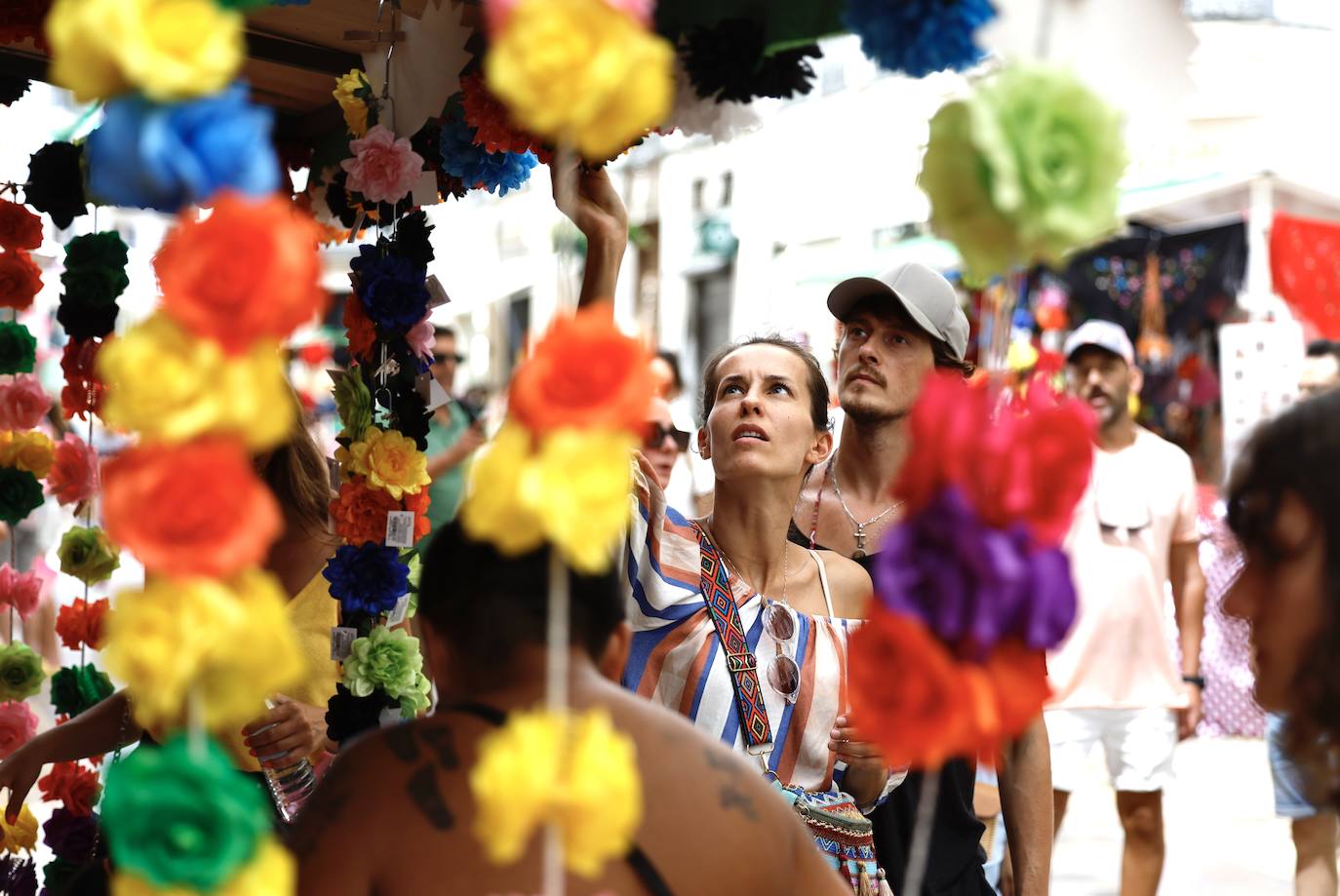 Ambiente en el Centro el domingo de feria