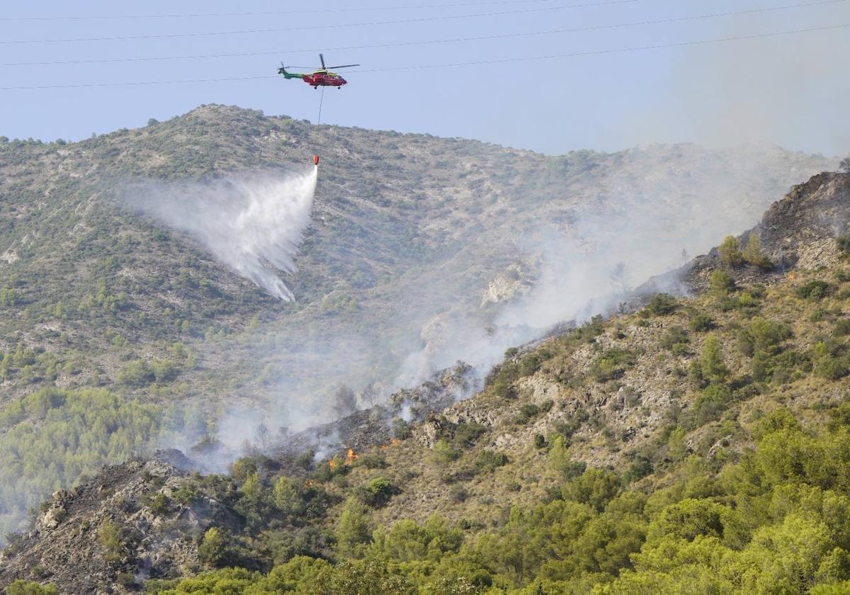 Extinguido el incendio forestal en Marbella declarado este miércoles