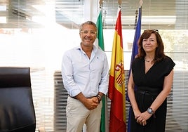 José Eduardo Díaz y Susana Gómez de Lara, durante la reunión.