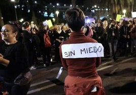 Manifestación contra la violencia de género.