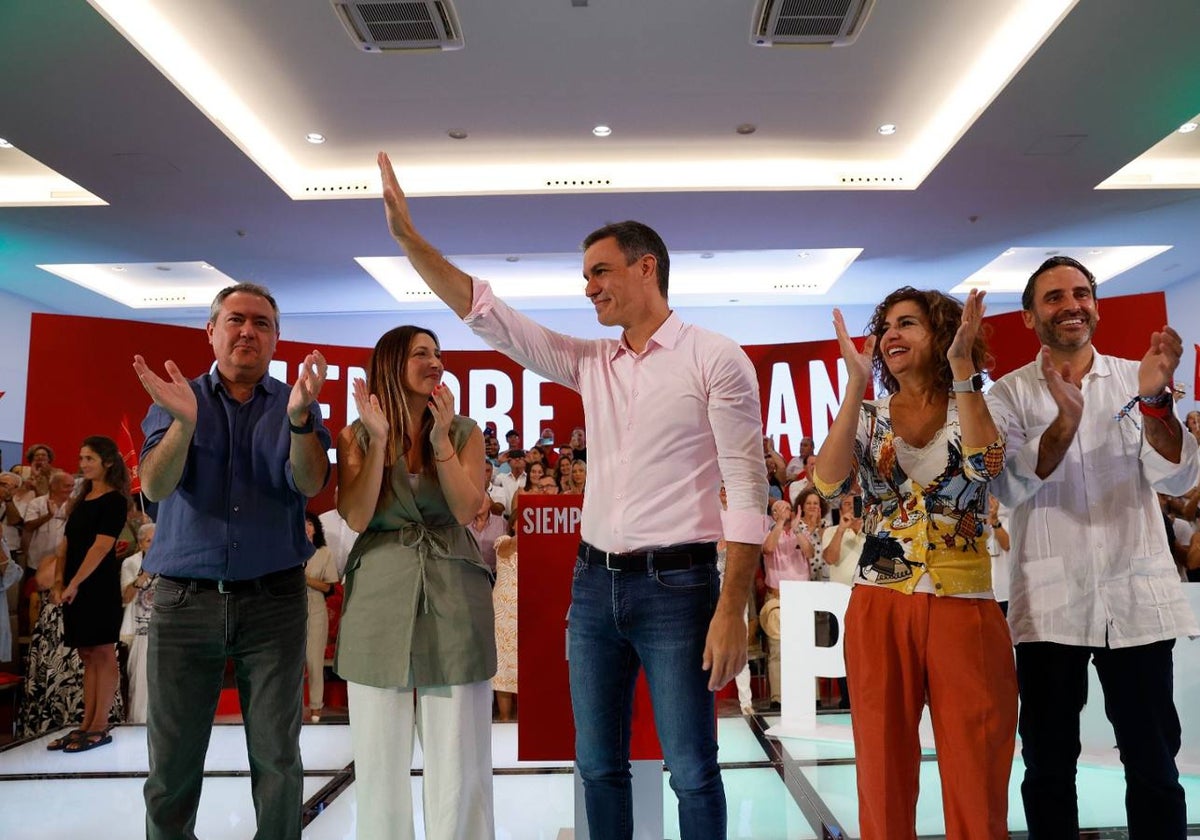 Espadas, Ramírez, Sáchez, Montero y Pérez, en el acto celebrado este sábado.