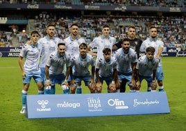 El once inicial del Málaga el sábado, en la última jornada liguera.