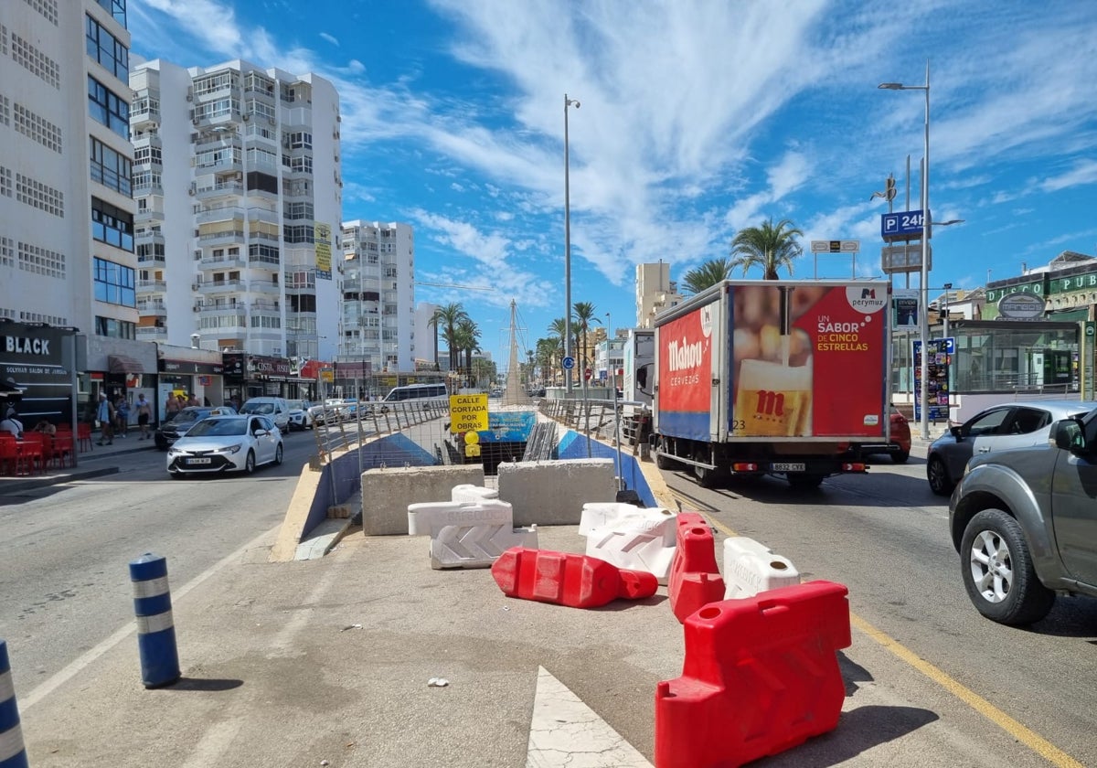 La nueva fase de las obras de la avenida Alay, obligarán al corte de un carril de Antonio Machado, en Benalmádena