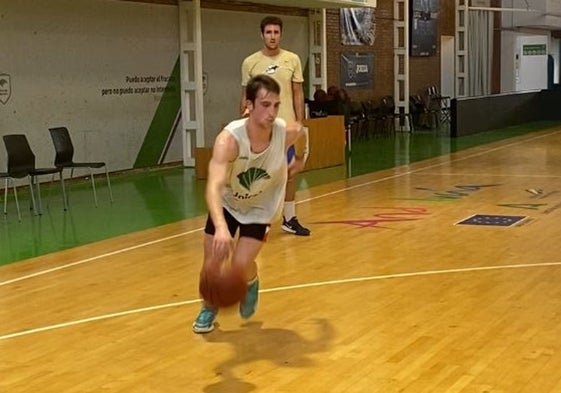 Rafa Santos, en un entrenamiento reciente en Los Guindos.