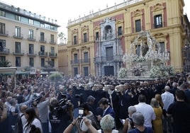 Santa María de la Victoria en su salida procesional del año pasado.