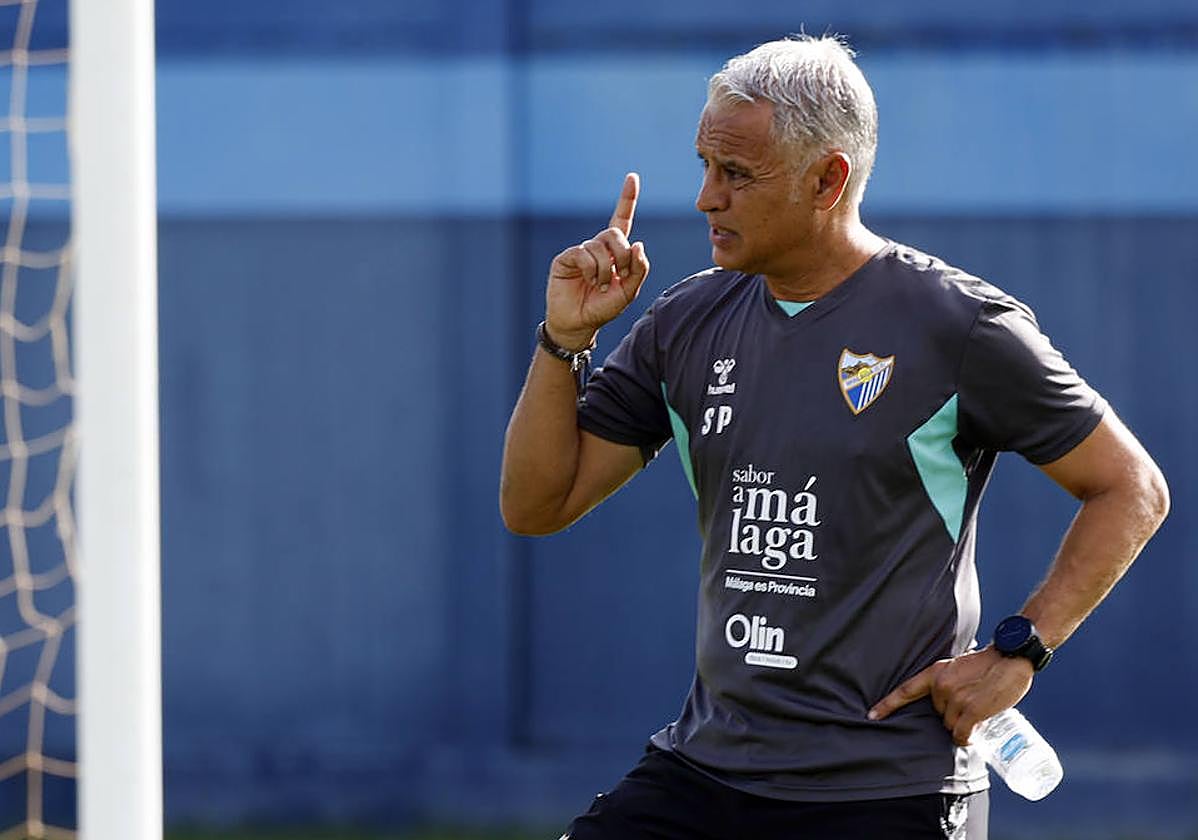 El entrenador del Málaga, Sergio Pellicer.