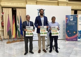 Miguel Briones, Borja Vivas y Francisco J. Tinahones en la presentación de la primera carrera solidaria contra la obesidad